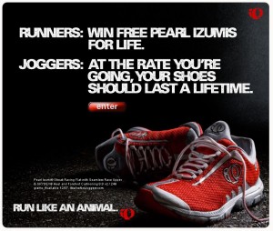 Run v Jog Shoe Ad